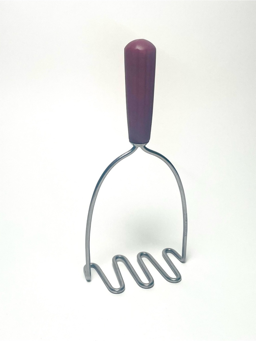 Vintage Potato Masher Red Bakelite Handle Stainless Steel Made in USA 9"